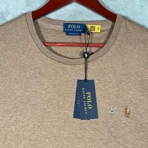 Polo Ralph Lauren Shirt Mens 2XL Brown Custom Slim Fit Polo Bear Classics Tee